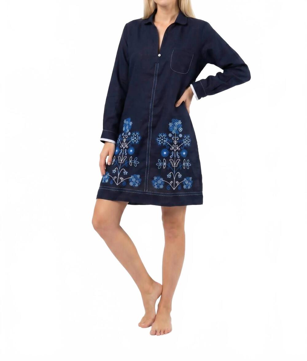 NEW ERICA WILSON newbury mini dress in navy